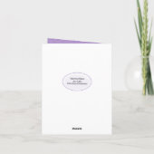 Lily of the Valley Beileid vielen Dank Karte (Rückseite)