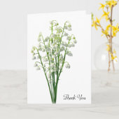 Lily of the Valley Beileid Vielen Dank Karte (Gelbe Blume)