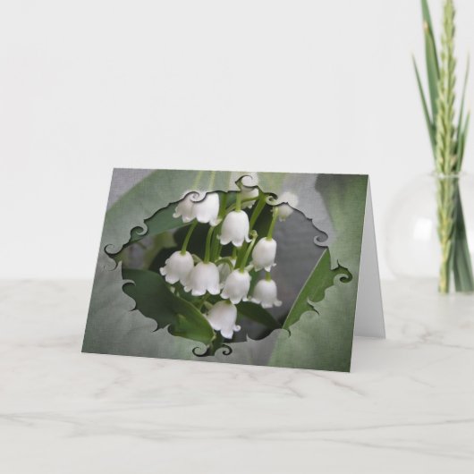 Lily of the Valley Birthday Card Karte (Vorderseite)