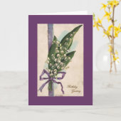Lily of the Valley Birthday Card Karte (Gelbe Blume)