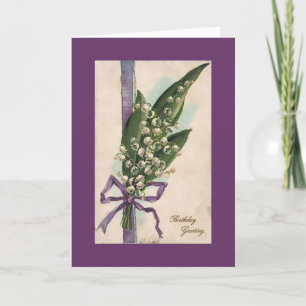 Lily of the Valley Birthday Card Karte