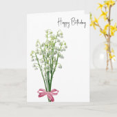 Lily of the Valley Birthday Karte (Gelbe Blume)