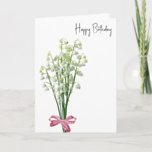 Lily of the Valley Birthday Karte