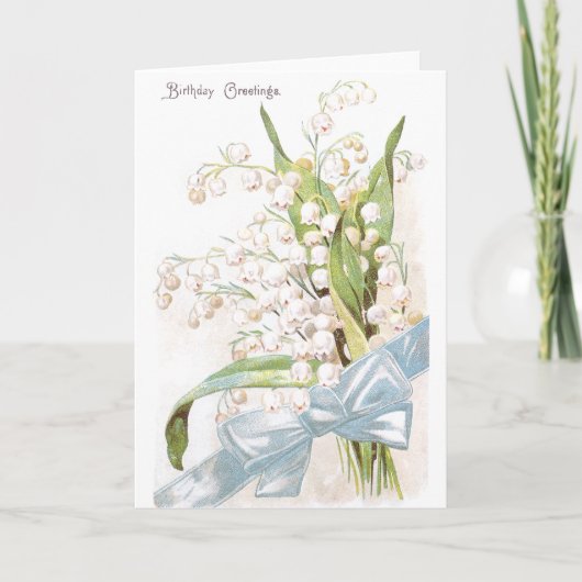 Lily of the Valley Birthday Karte (Vorderseite)