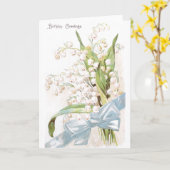 Lily of the Valley Birthday Karte (Gelbe Blume)