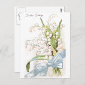 Lily of the Valley Birthday Postkarte (Vorne/Hinten)