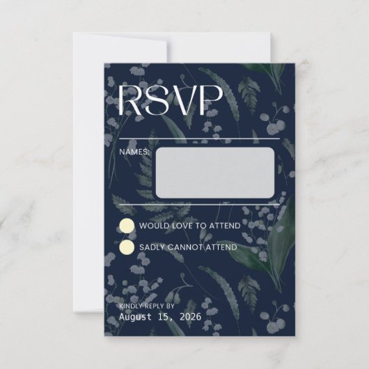 Lily of the Valley - Blue Collation UAWG RSVP Karte (Vorderseite)