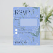 Lily of the Valley - Blue Collation UAWG RSVP Karte (Stehend Vorderseite)