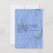 Lily of the Valley - Blue Collation UAWG RSVP Karte (Rückseite)