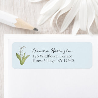 Lily of the Valley Blue Wildblume Floral Address