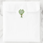 Lily of the Valley Blume Bouquet Floral Runder Aufkleber (Tasche)