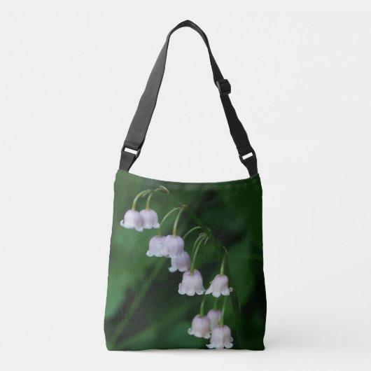 Lily-of-the-Valley Blume Crossbody Bag Tragetaschen Mit Langen Trägern (Vorderseite)