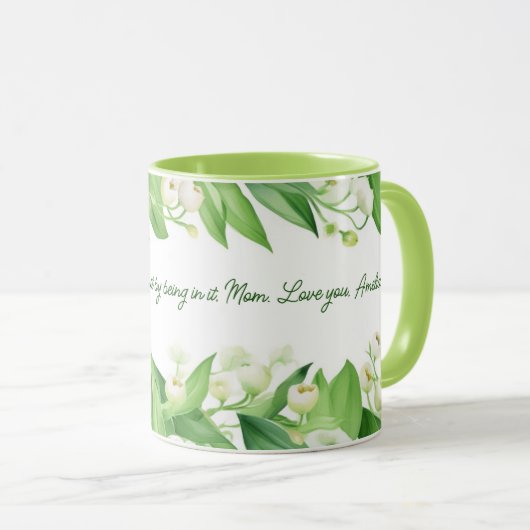 Lily of the Valley Blume | Geschenk für Mama | Tasse (VorderseiteRechts)