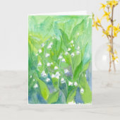 Lily of the Valley Blume Happy Birthday Karte (Gelbe Blume)