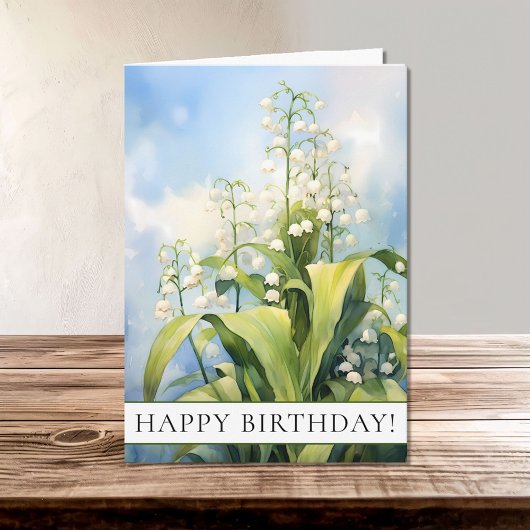 Lily of the Valley Blume Happy Birthday Karte