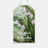 LILY OF THE VALLEY BLUME MIT MONOGRAMM GESCHENKANHÄNGER (Vorderseite)