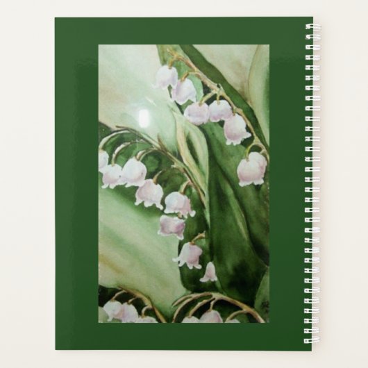 LILY OF THE VALLEY BLUME MIT MONOGRAMM PLANER (Rückseite)