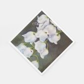 LILY OF THE VALLEY BLUME MONOGRAM PARTY SERVIETTE (Ecke)