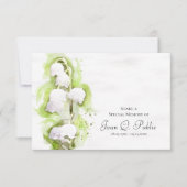 Lily of the Valley Blume teilen eine Gedächtnisbee Mitteilungskarte (Vorderseite)