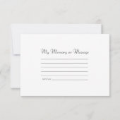 Lily of the Valley Blume teilen eine Gedächtnisbee Mitteilungskarte (Rückseite)