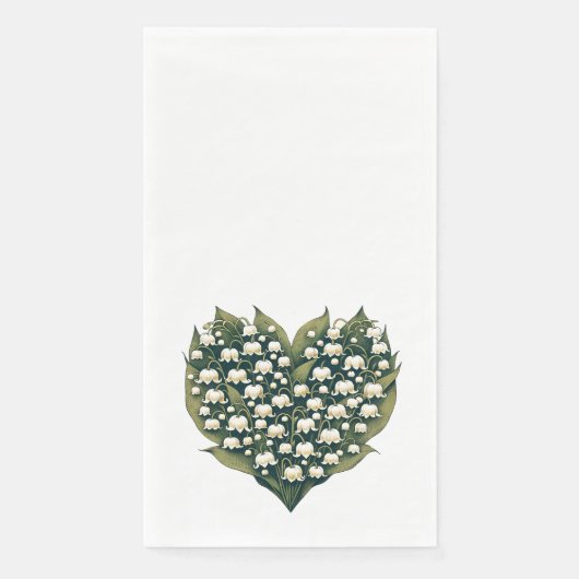 Lily of the Valley Blume Wreath Herbst Liebe Serviette (Vorderseite)