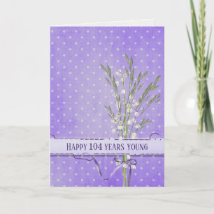 Lily of the Valley Bouquet 104. Geburtstag Karte