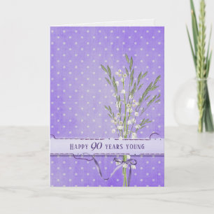 Lily of the Valley Bouquet 90. Geburtstag Karte
