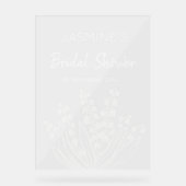 Lily of the Valley Bouquet Brautparty Acrylschild (Vorderseite)