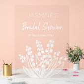 Lily of the Valley Bouquet Brautparty Acrylschild (Hochzeit)