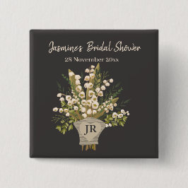 Lily of the Valley Bouquet Brautparty Button