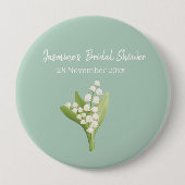 Lily of the Valley Bouquet Brautparty Button (Vorderseite)
