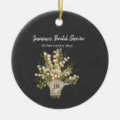 Lily of the Valley Bouquet Brautparty Keramik Ornament (Vorne)