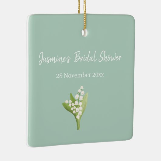 Lily of the Valley Bouquet Brautparty Keramikornament (Rechts)