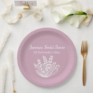 Lily of the Valley Bouquet Brautparty Pappteller