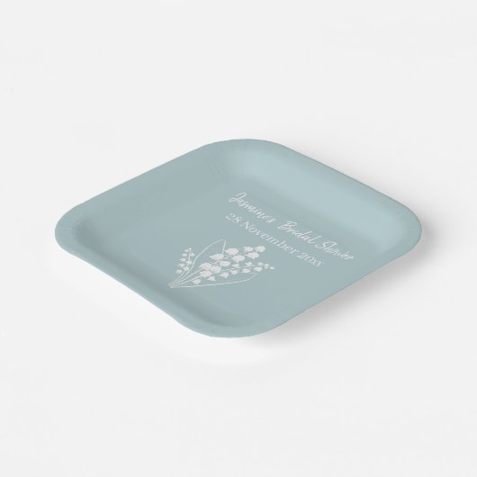 Lily of the Valley Bouquet Brautparty Pappteller (Gewinkelt)