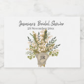 Lily of the Valley Bouquet Brautparty Schaumweinetikett (Einzelnes Label)