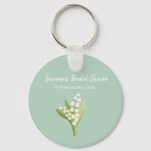 Lily of the Valley Bouquet Brautparty Schlüsselanhänger (Vorderseite)