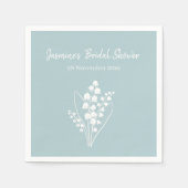 Lily of the Valley Bouquet Brautparty Serviette (Vorderseite)