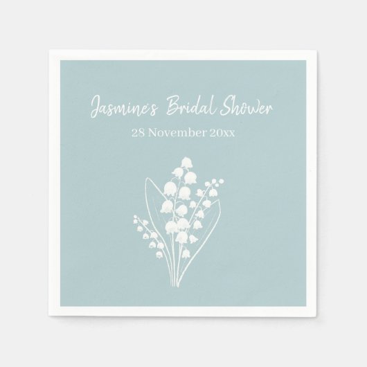 Lily of the Valley Bouquet Brautparty Serviette (Vorderseite)