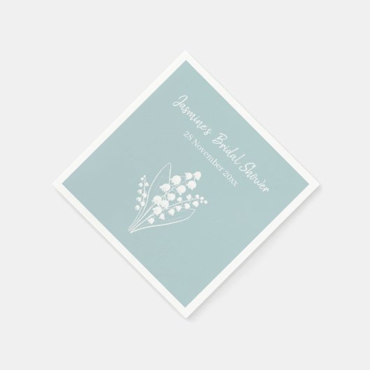 Lily of the Valley Bouquet Brautparty Serviette (Ecke)