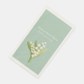 Lily of the Valley Bouquet Brautparty Serviette (Ecke)