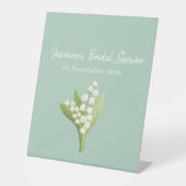 Lily of the Valley Bouquet Brautparty Sockelschild (Vorderseite)