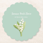 Lily of the Valley Bouquet Brautparty Untersetzer (Vorderseite)