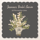 Lily of the Valley Bouquet Brautparty Untersetzer (Vorderseite)