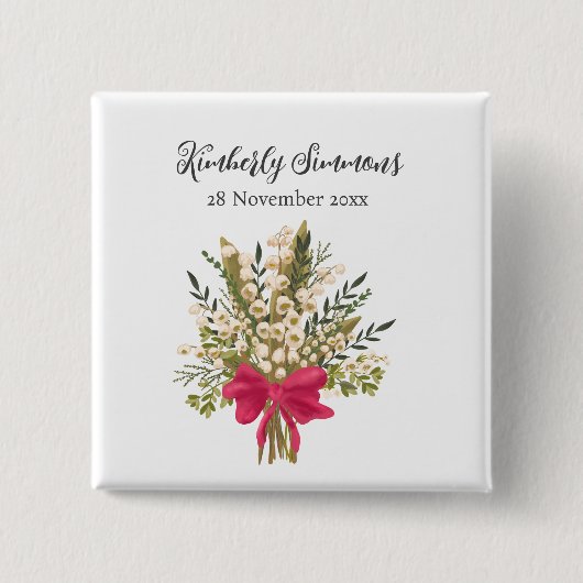 Lily of the Valley Bouquet Button (Vorderseite)