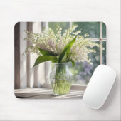 Lily of the Valley Bouquet by Window Mousepad (Mit Mouse)