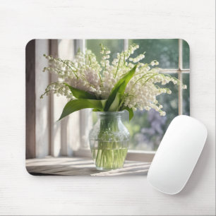 Lily of the Valley Bouquet by Window Mousepad