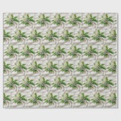 Lily of the Valley Bouquet on White Satin Geschenkpapier (Flach)