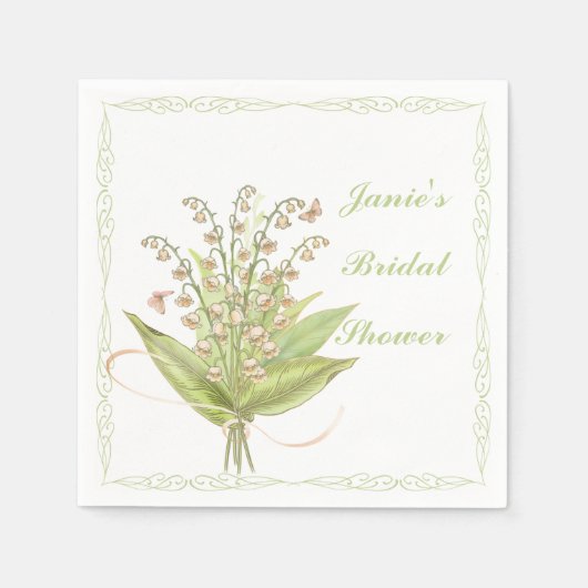 Lily of the Valley Bouquet Paper Napkin Serviette (Vorderseite)