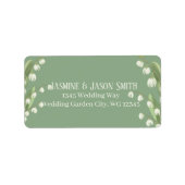 Lily of the Valley Bouquet Wedding Adressaufkleber (Vorne)